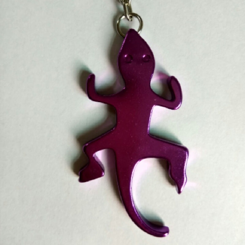 Gecko Type Aluminum Alloy Beer Bottle Opener Keychain Can Opener