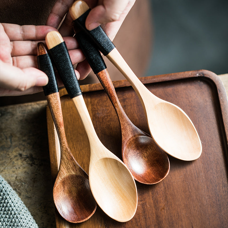 Good-looking Household Retro Practical Wooden Spoon