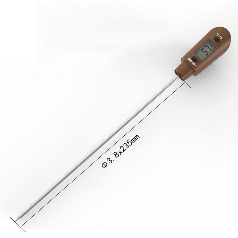 Digital Cooking Thermometer Double Use Silicone Scraper Spatula Safety Cooking Food BBQ Meat Thermometer Baking Tool