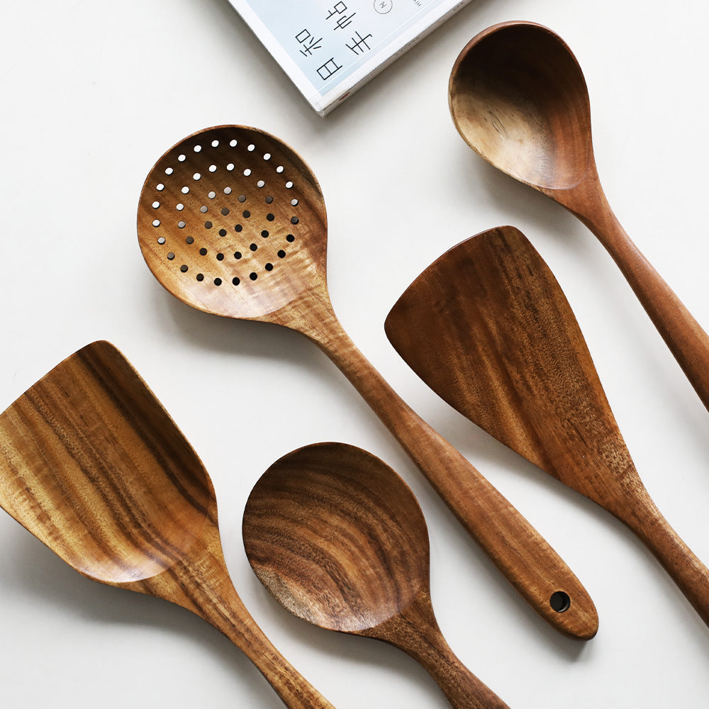 Wooden Non-Stick Pan Special Cooking Spatula Rice Spatula Thai Teak
