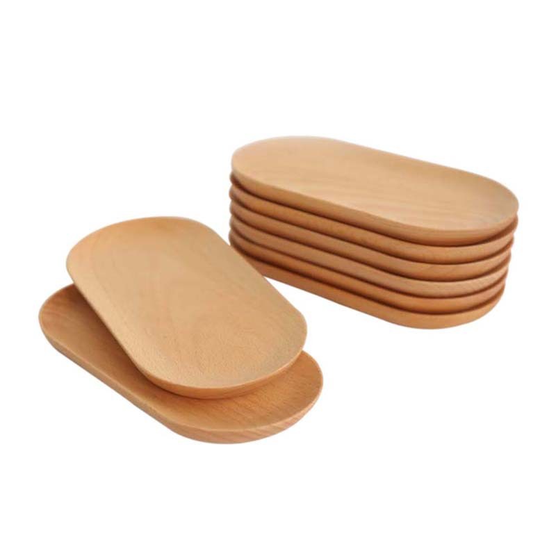 Wooden Fruit Plate Bread Plate Oval Beech Plate