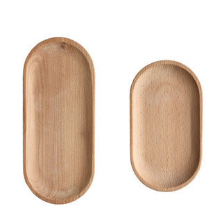 Wooden Fruit Plate Bread Plate Oval Beech Plate