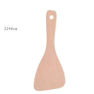 Unpainted wooden shovel wooden spoon non-stick special shredder long handle spoon