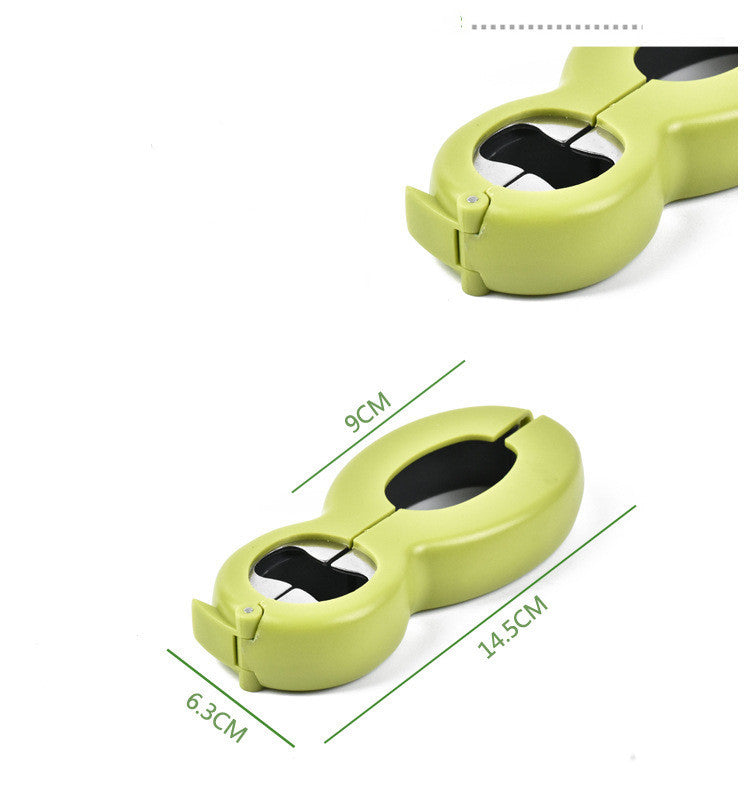 Stainless steel safety can opener