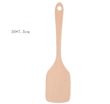 Unpainted wooden shovel wooden spoon non-stick special shredder long handle spoon