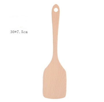 Unpainted wooden shovel wooden spoon non-stick special shredder long handle spoon
