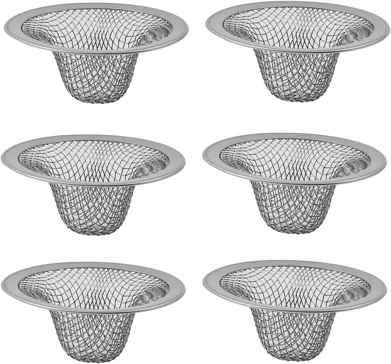 6-Pack Bathroom Mesh Sink Drain Strainer