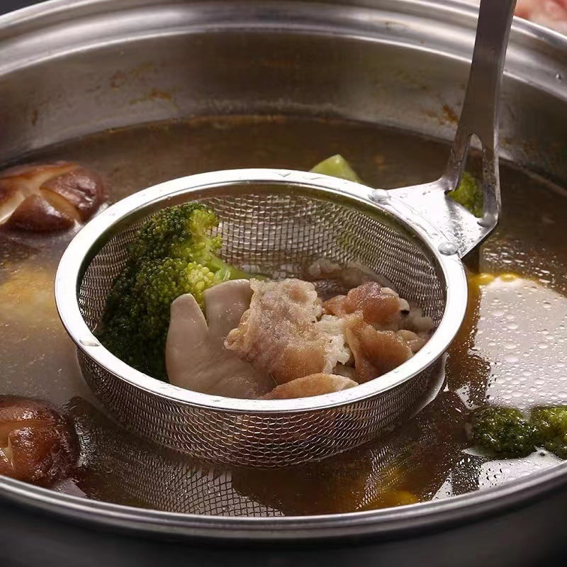 304 Stainless Steel Wooden Handle Colander Spicy Hot Pot Strainer M Fishing Line