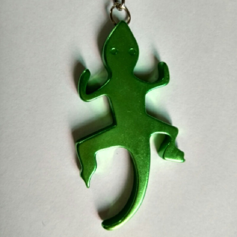 Gecko Type Aluminum Alloy Beer Bottle Opener Keychain Can Opener