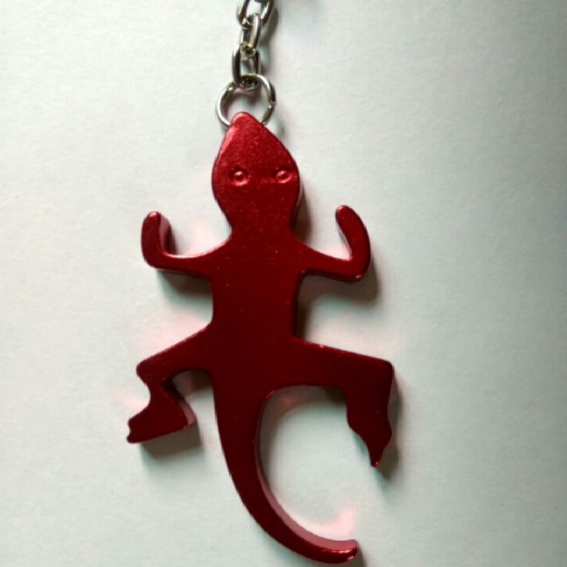 Gecko Type Aluminum Alloy Beer Bottle Opener Keychain Can Opener