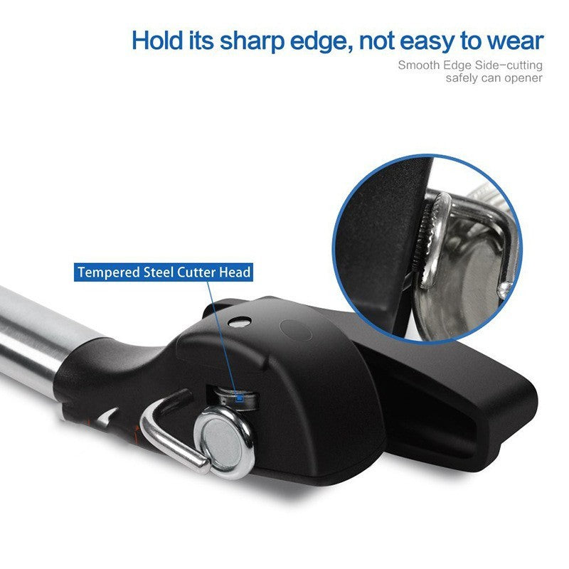Multifunctional Safety Can Opener Stainless Steel