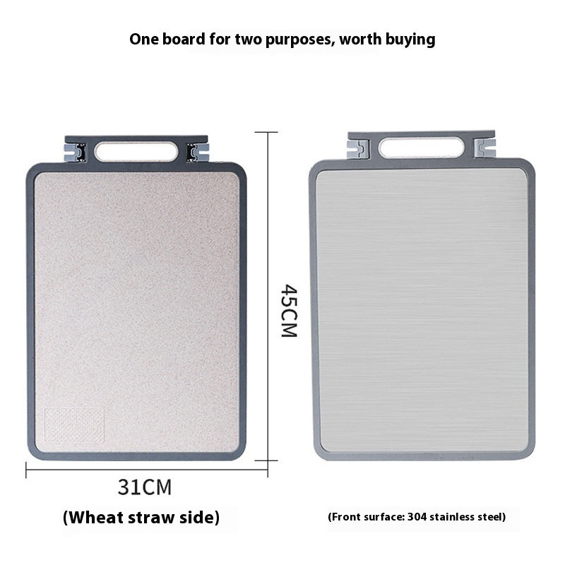 Cutting Board 304 Stainless Steel Chopping Board Kitchen Plastic Cutting Board Sharpening Double-sided Cutting Board