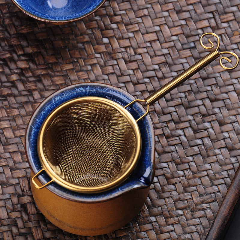 Double stainless steel tea drain strainer