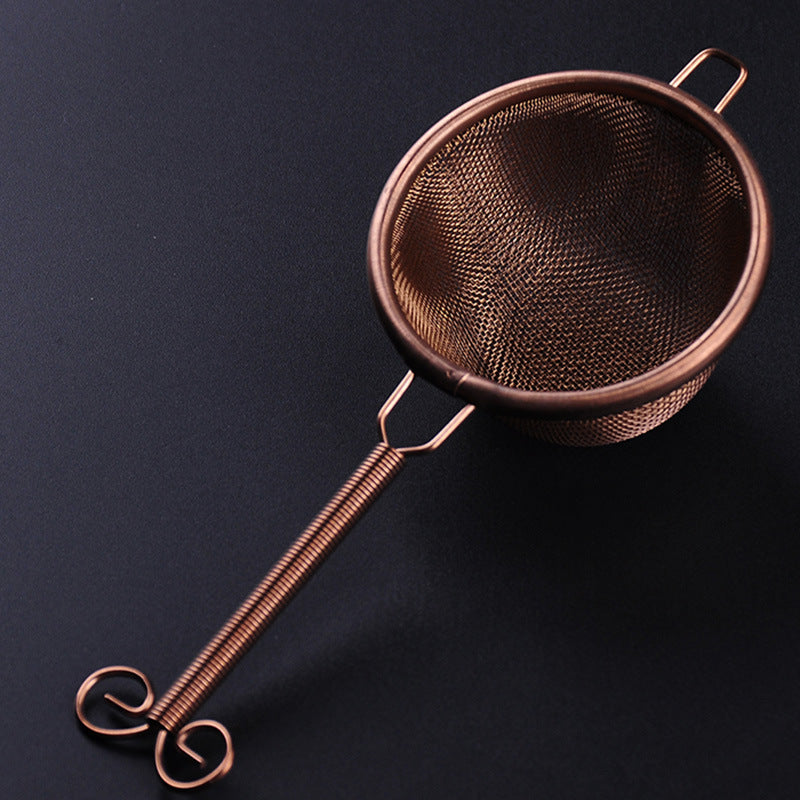 Double stainless steel tea drain strainer