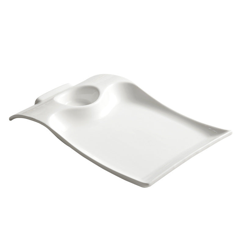 Roast Duck Plate Shrimp Plate Household Ceramic Dumpling Plate