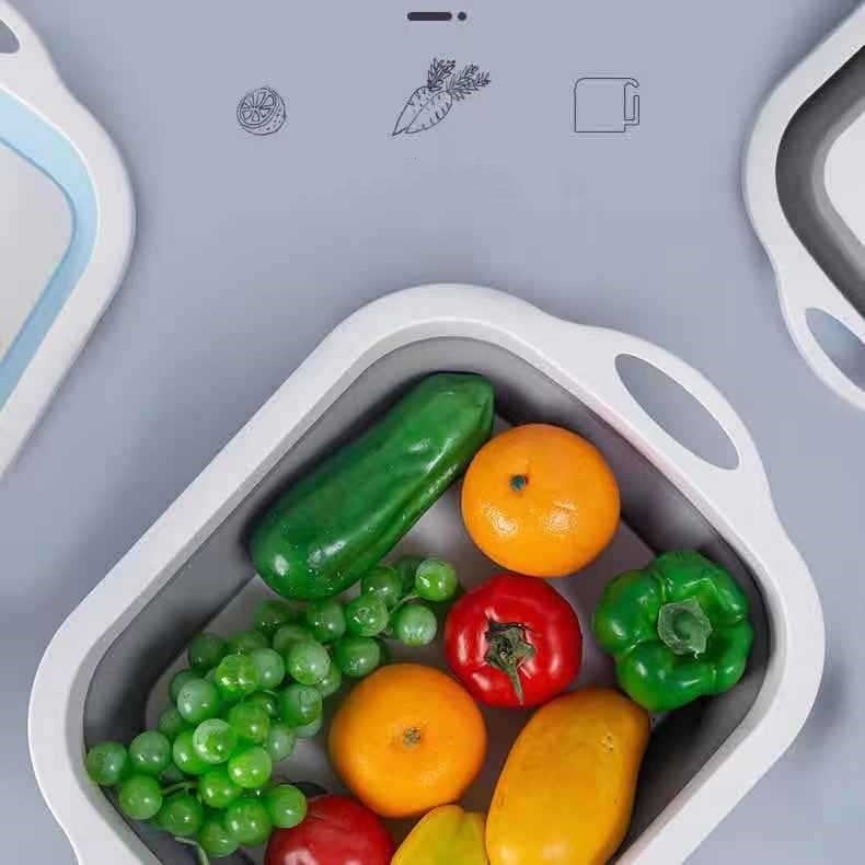 Multifunctional Folding Cutting Board Drain Basket New Cutting Board Vegetable Washing