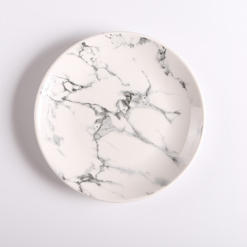 Ceramic Plate Household Marbling Plate Dish