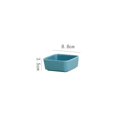 Creative Square KTV Snack Plate Grid Plate Household Ceramic Platter Snack Nut Plate Sauce Plate Fruit Plate Plate Plate