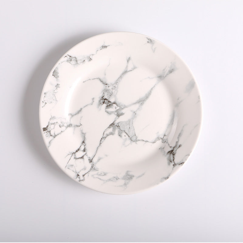 Ceramic Plate Household Marbling Plate Dish