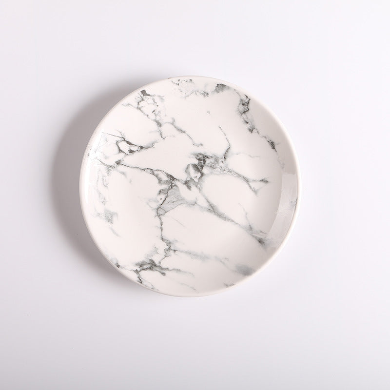 Ceramic Plate Household Marbling Plate Dish
