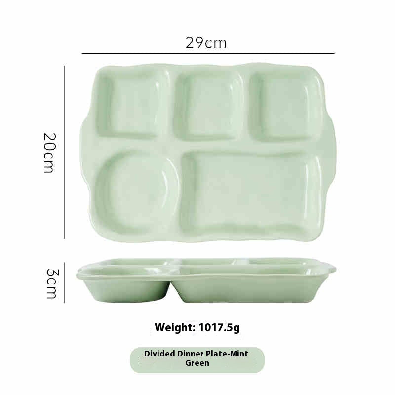 Ceramic Food Plate Compartment Plate