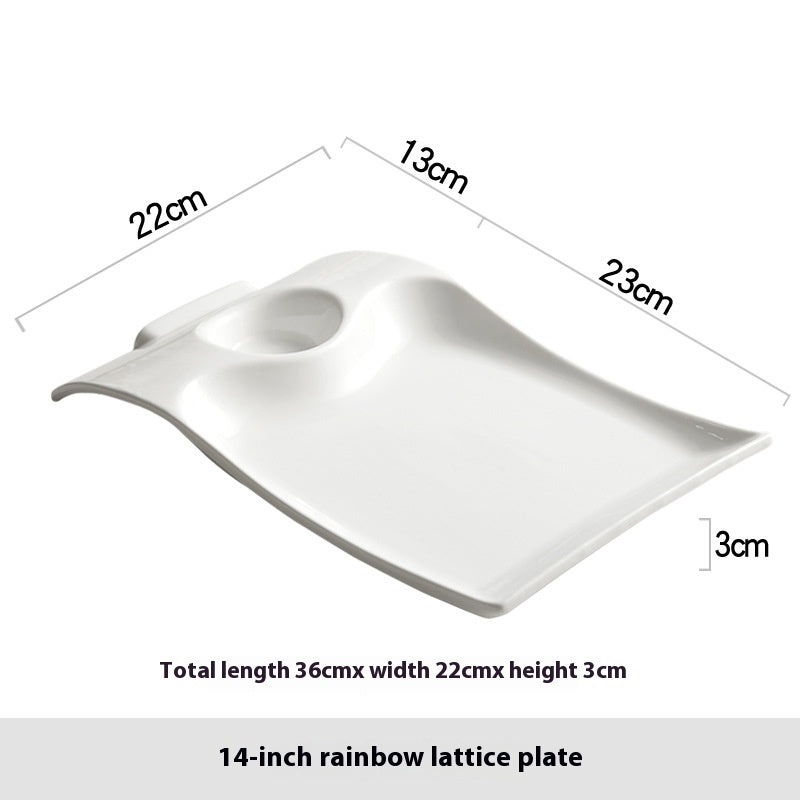Roast Duck Plate Shrimp Plate Household Ceramic Dumpling Plate