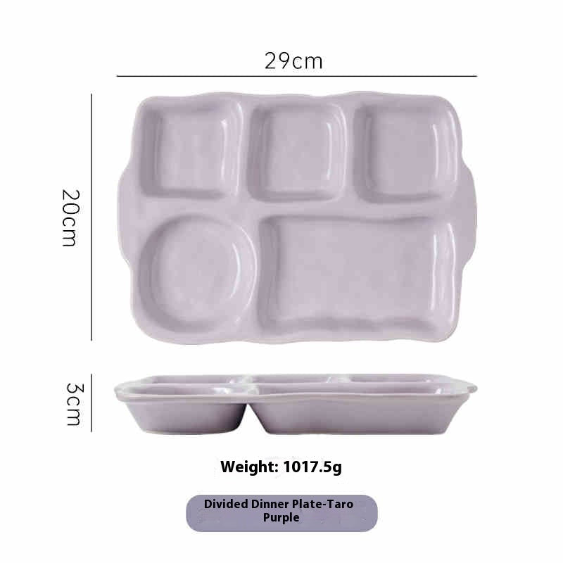 Ceramic Food Plate Compartment Plate