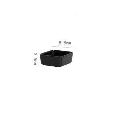 Creative Square KTV Snack Plate Grid Plate Household Ceramic Platter Snack Nut Plate Sauce Plate Fruit Plate Plate Plate