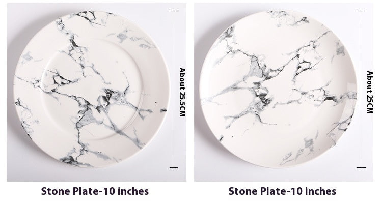 Ceramic Plate Household Marbling Plate Dish