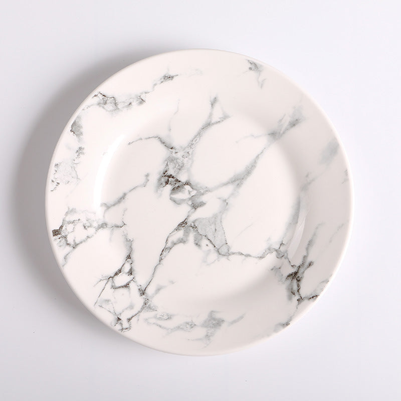 Ceramic Plate Household Marbling Plate Dish