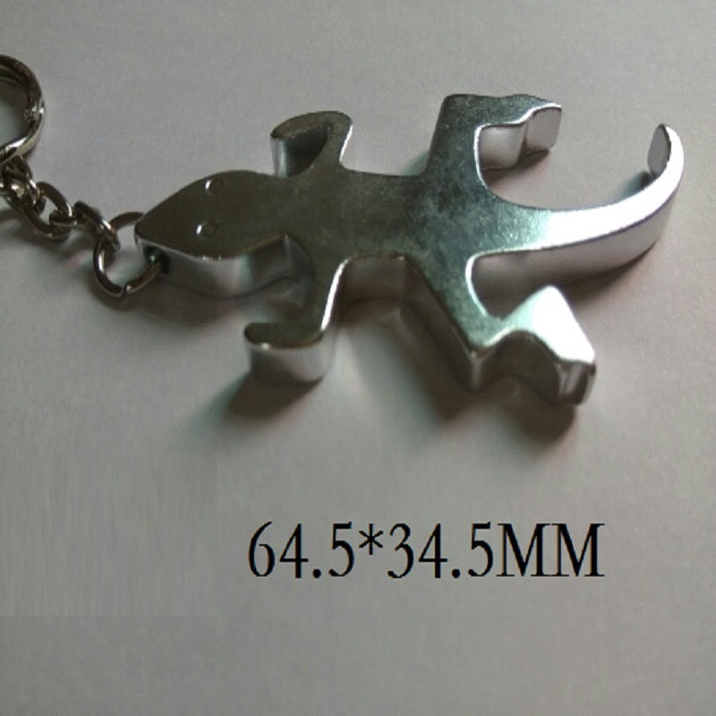 Gecko Type Aluminum Alloy Beer Bottle Opener Keychain Can Opener