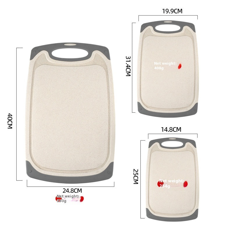 Wheat Straw Cutting Board Double-sided Cutting Board Three-piece Cutting Board
