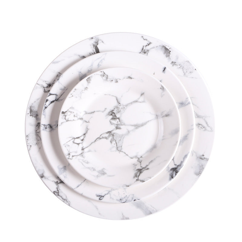 Ceramic Plate Household Marbling Plate Dish