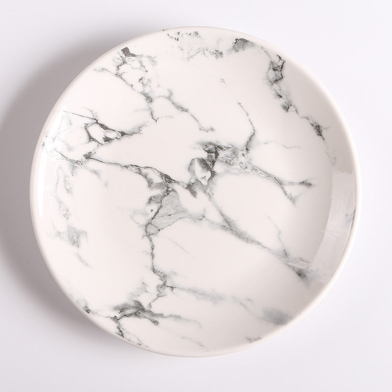 Ceramic Plate Household Marbling Plate Dish